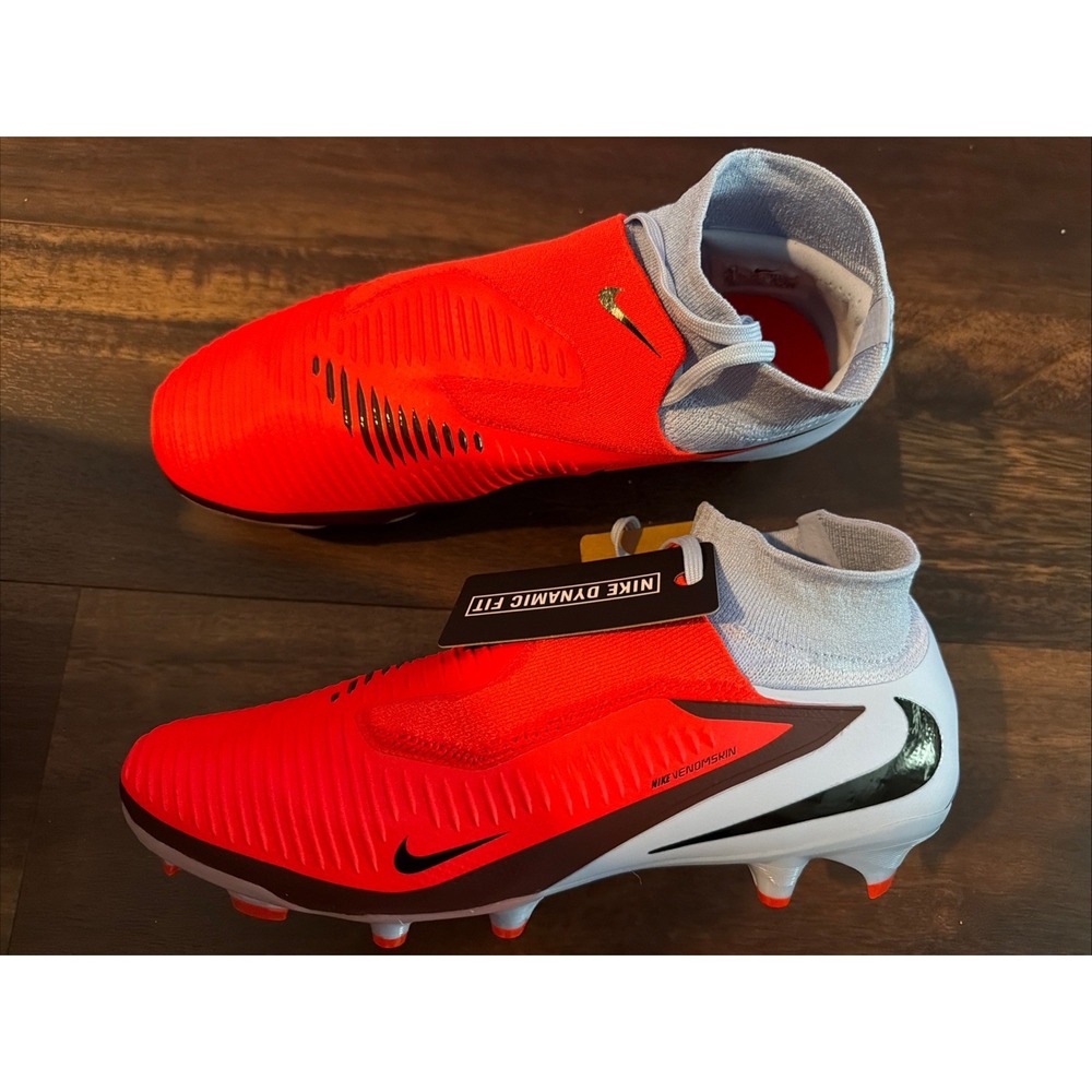 New Nike Mens Phantom 6 High Pro FG Soccer Cleats Size 6.5 Blue Bright Red